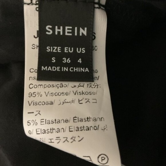 Black Shein Form Fitting Dress - Mesh Top, Size 6 - Picture 3 of 7